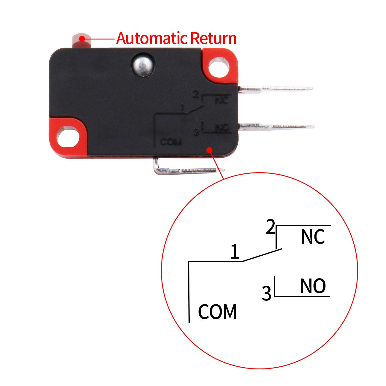 Interruptor de limite V-15-1C25 SPDT 250 V 15A 125V 600mA