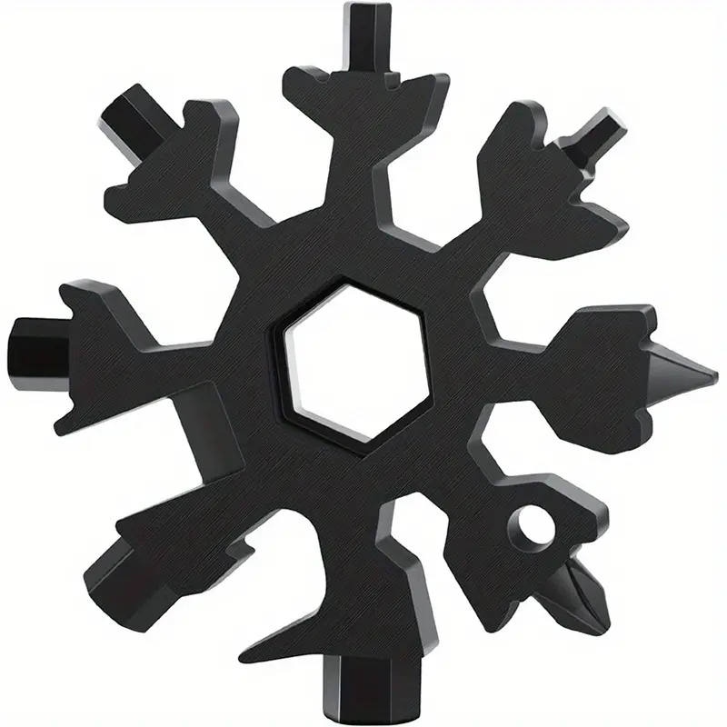Multiherramienta 18 en 1 en forma de copo de nieve  Negro