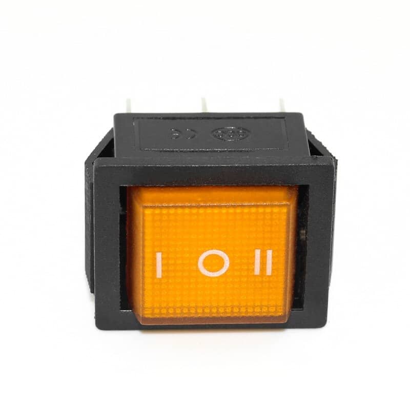 Interruptor basculante de 6 vias ON/OFF/ON  Naranja 16 A