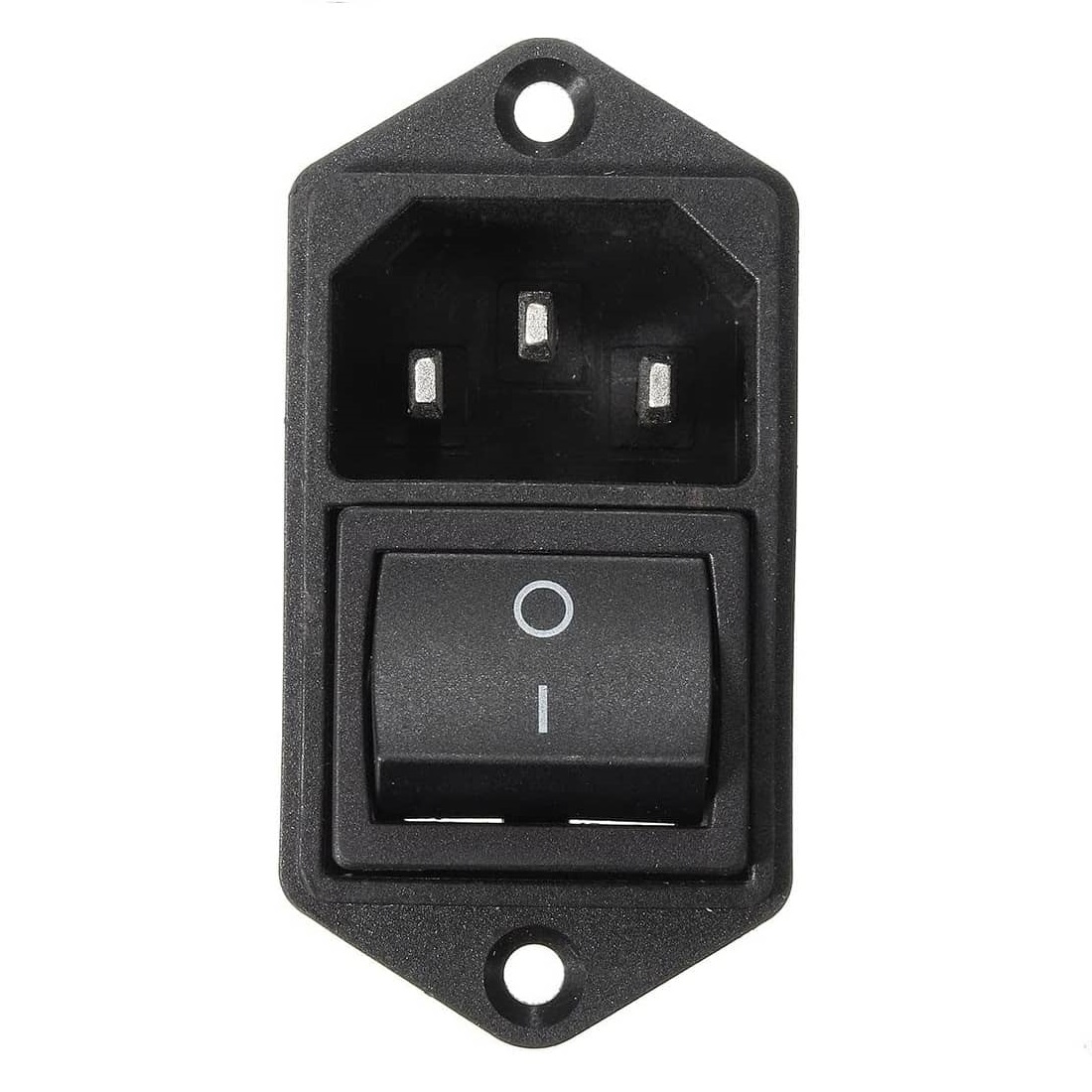 Conector alimentacion IEC320 C14 AC 250V 10A  Negro