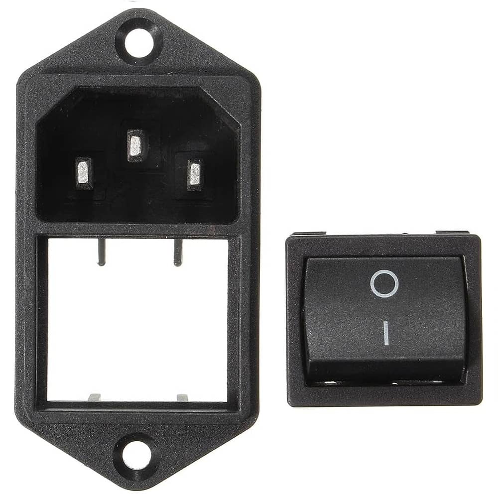 Conector alimentacion IEC320 C14 AC 250V 10A  Negro