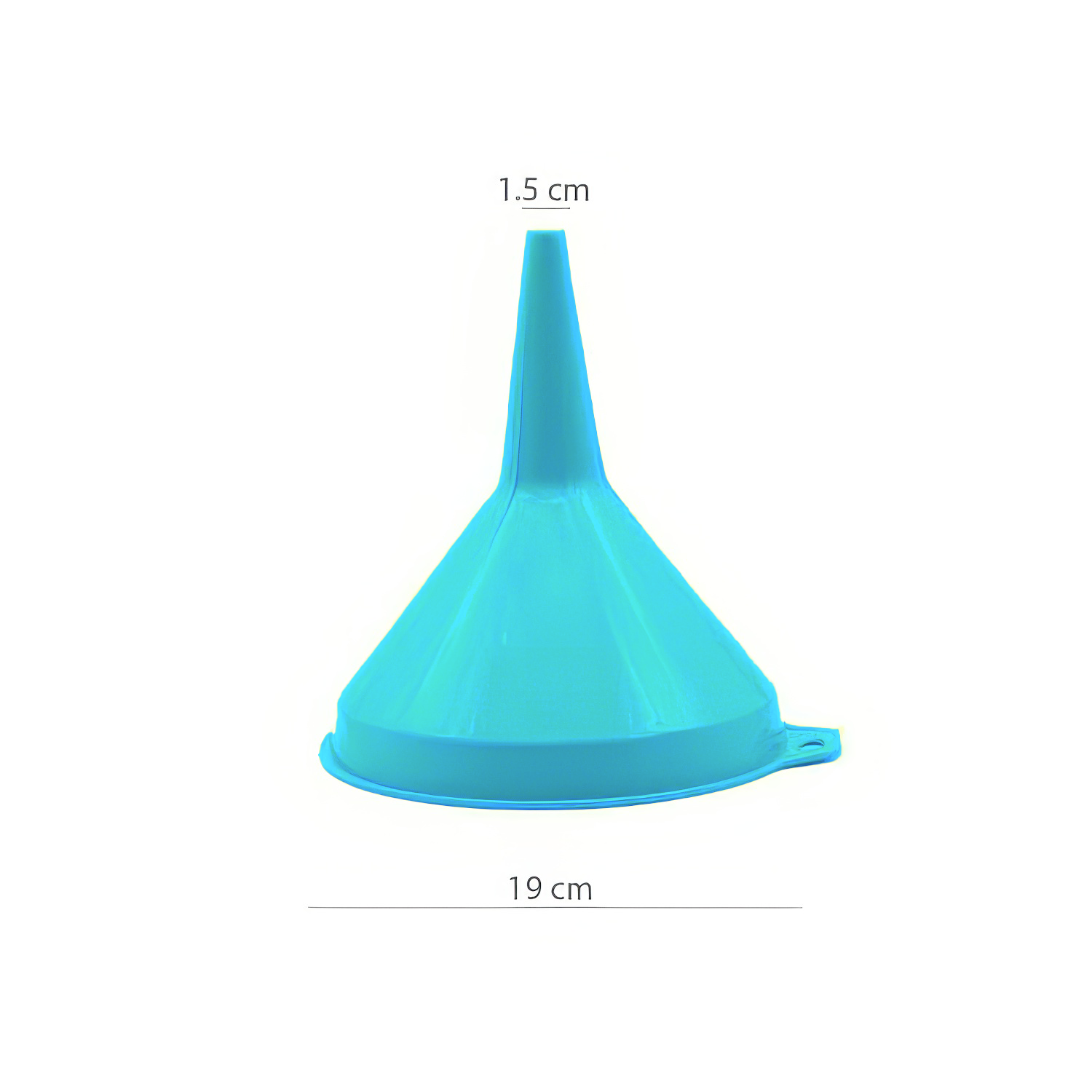 Embudo de plastico 19 cm Azul