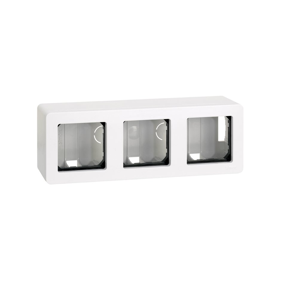 Caja de superficie para 3 elementos Simon 27 Play  Blanco