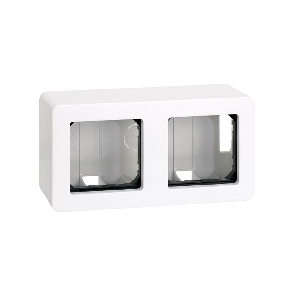 Caja de superficie para 2 elementos Simon 27 Play  Blanco