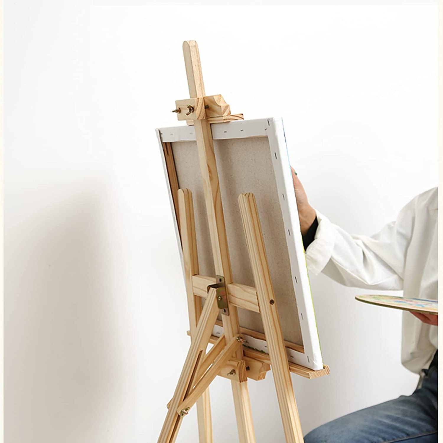 Caballete madera de pintura para suelo 70 cm