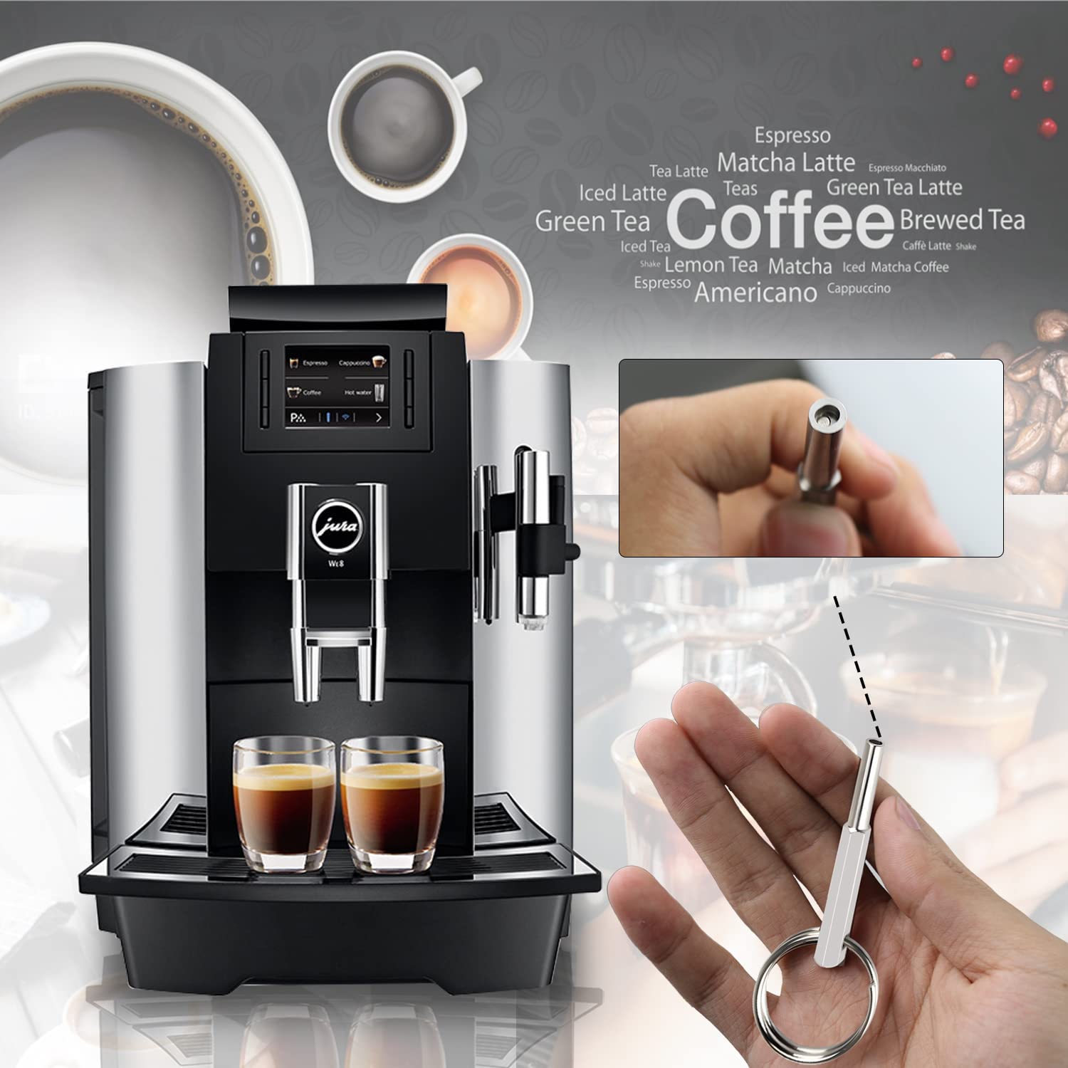 Llave Ovalada para desmontar Máquinas de Café & Cafeteras  Plateado