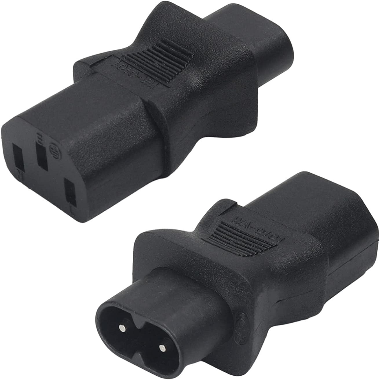 Adaptador alimentacion C13 hembra a C8 macho  Negro