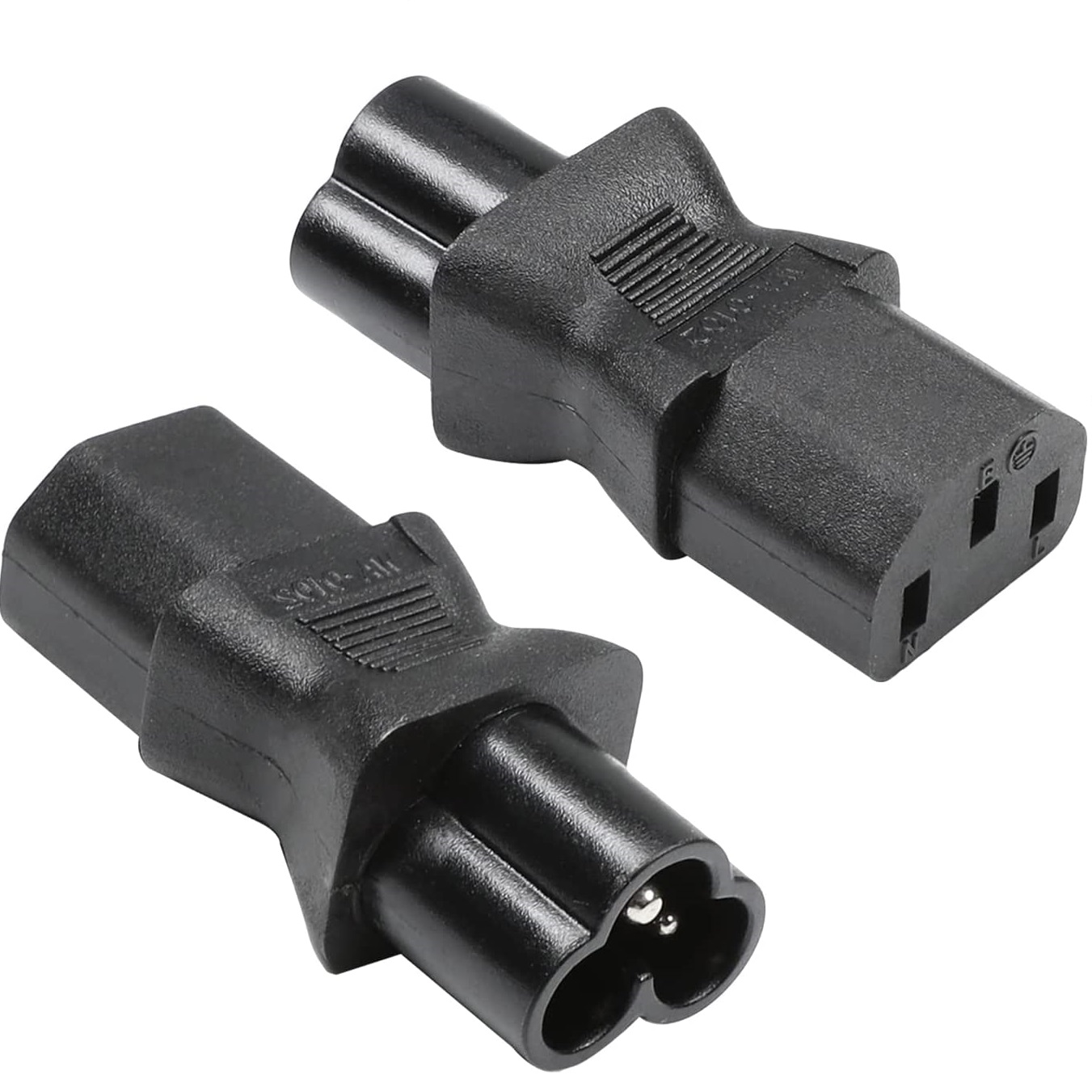 Adaptador alimentacion C13 hembra a C6 macho  Negro