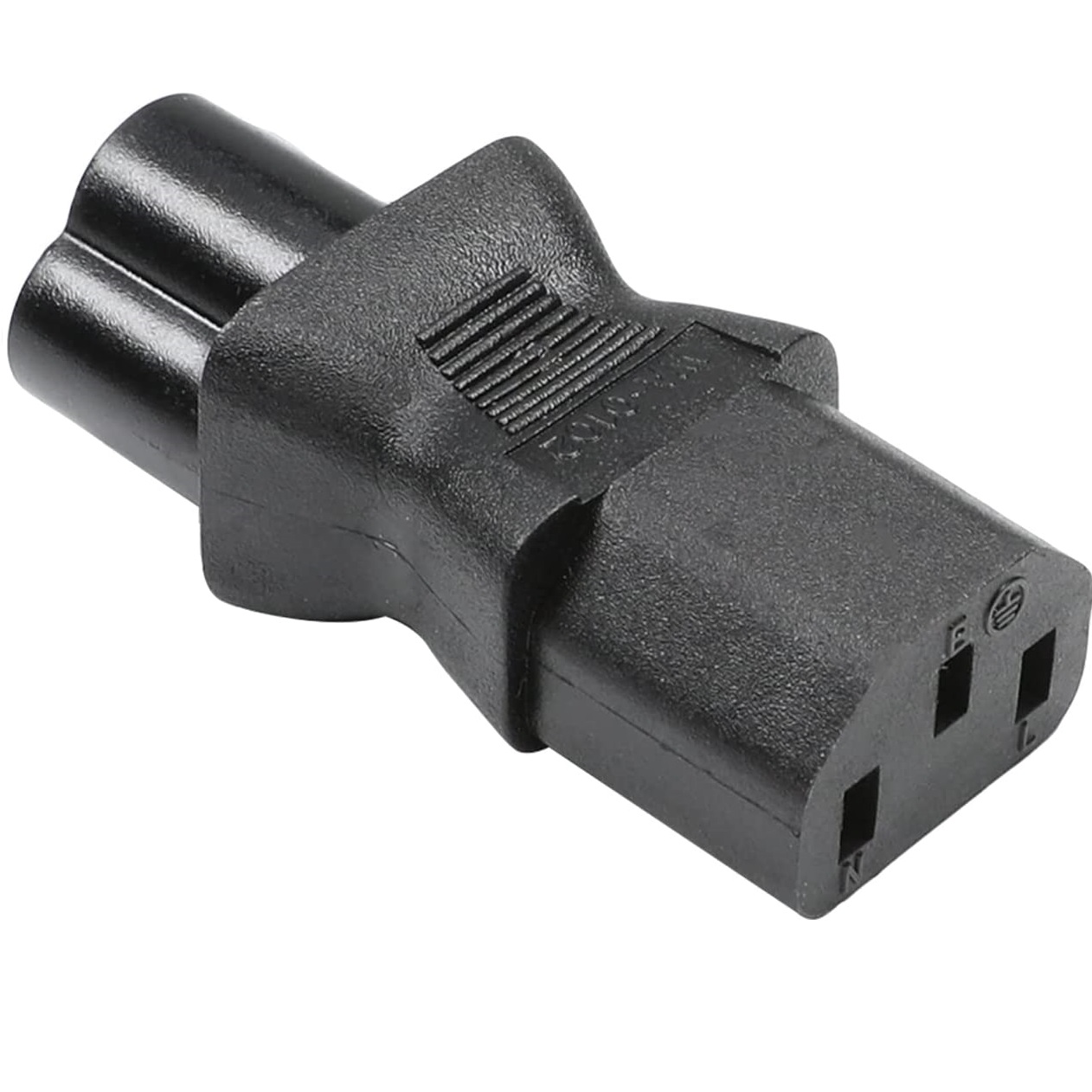 Adaptador alimentacion C13 hembra a C6 macho  Negro