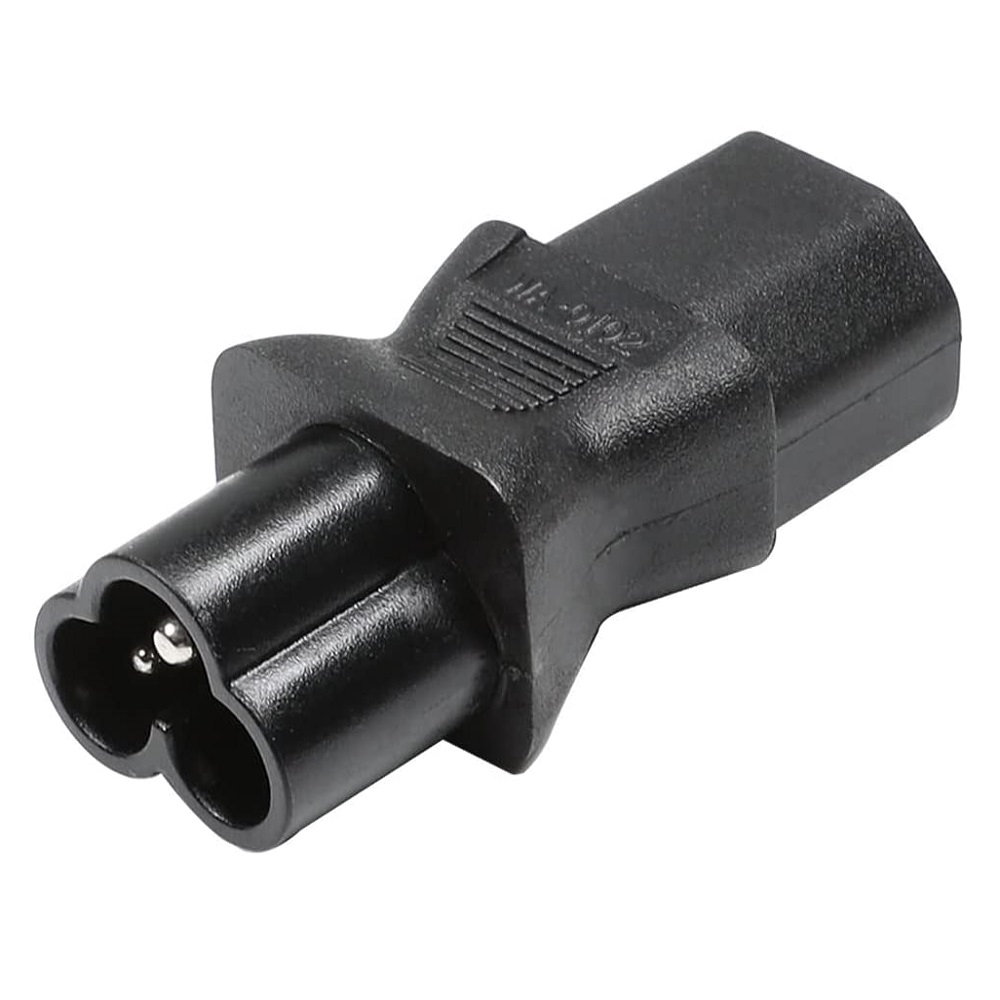 Adaptador alimentacion C13 hembra a C6 macho  Negro