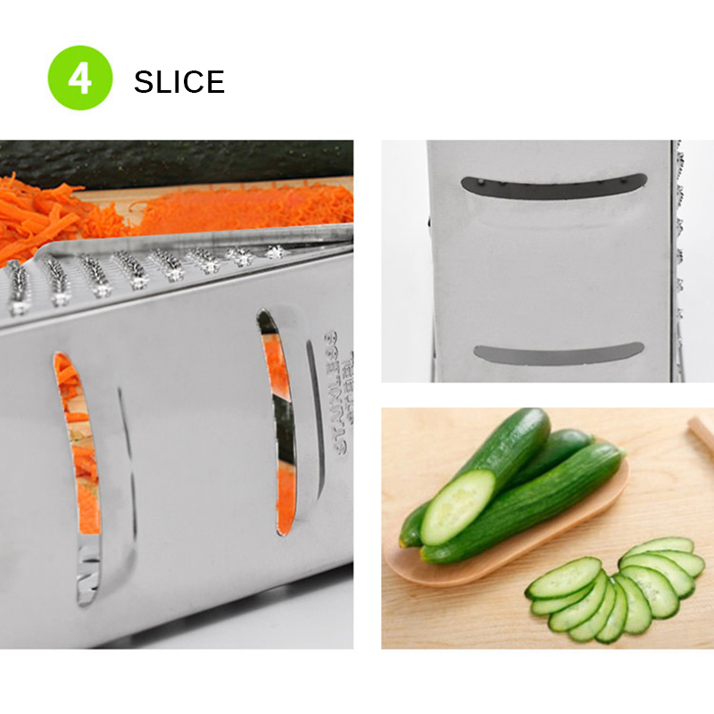 Rallador de Acero Inoxidable 4 caras cocina  Plateado