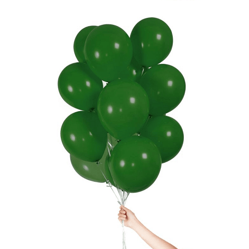 Globo de latex (10 uds) 30 cm Verde oscuro