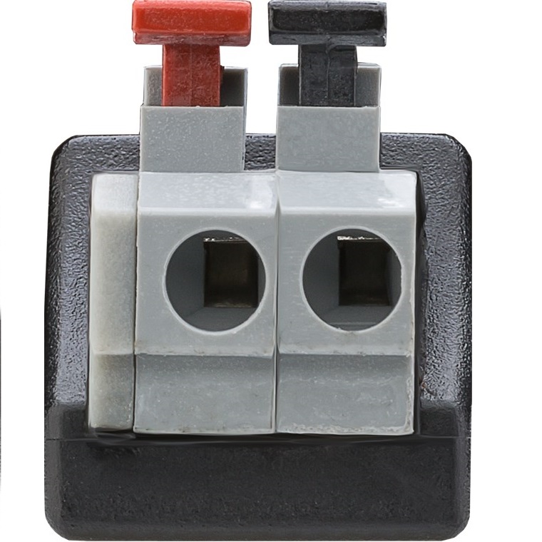 Conector DC hembra 5.5 x 2.1 mm terminal  Negro