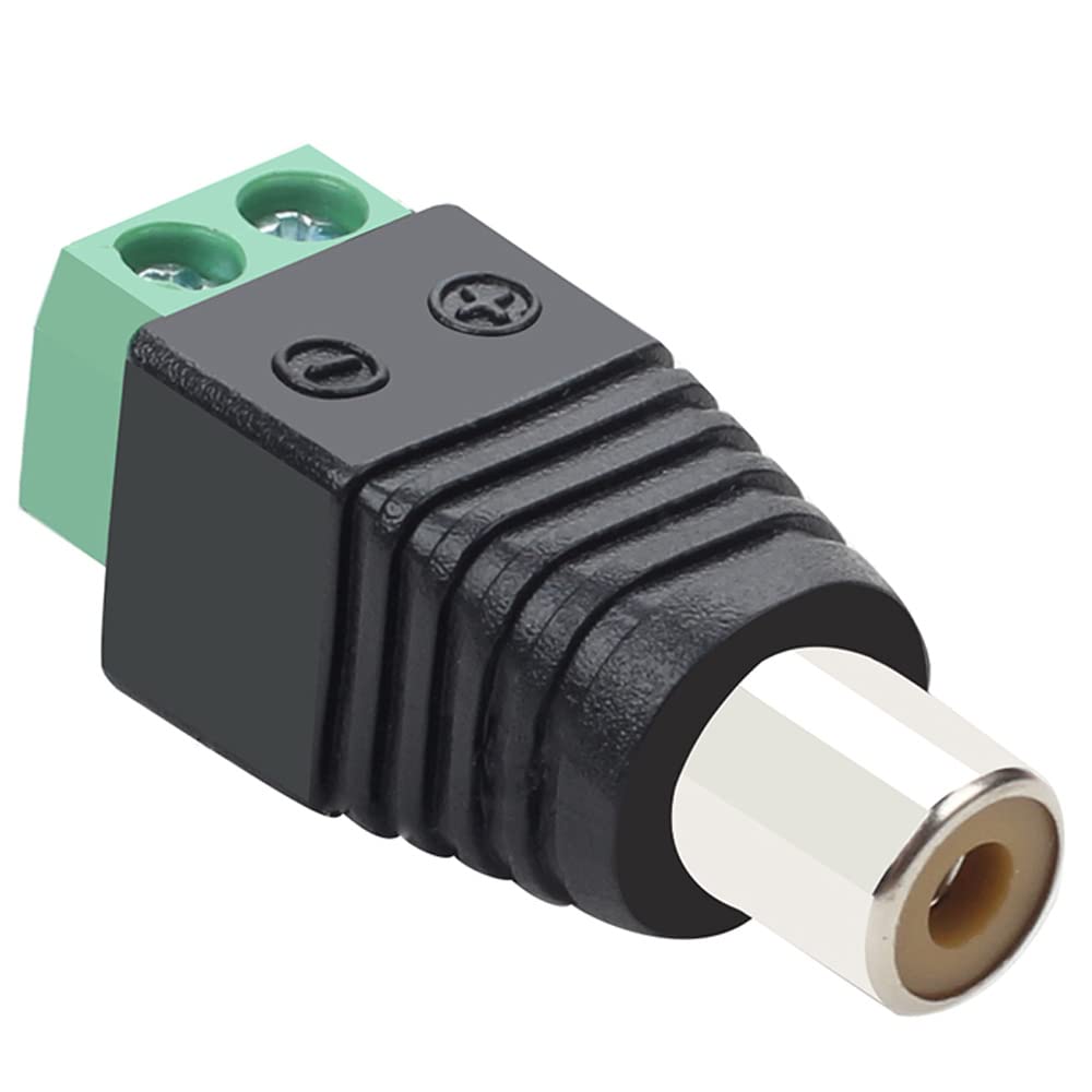 Conector RCA hembra Terminal de tornillo  Negro