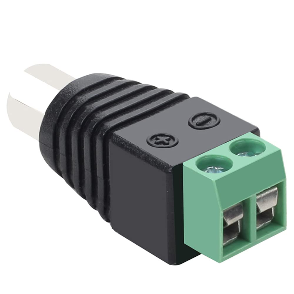 Conector RCA hembra Terminal de tornillo  Negro