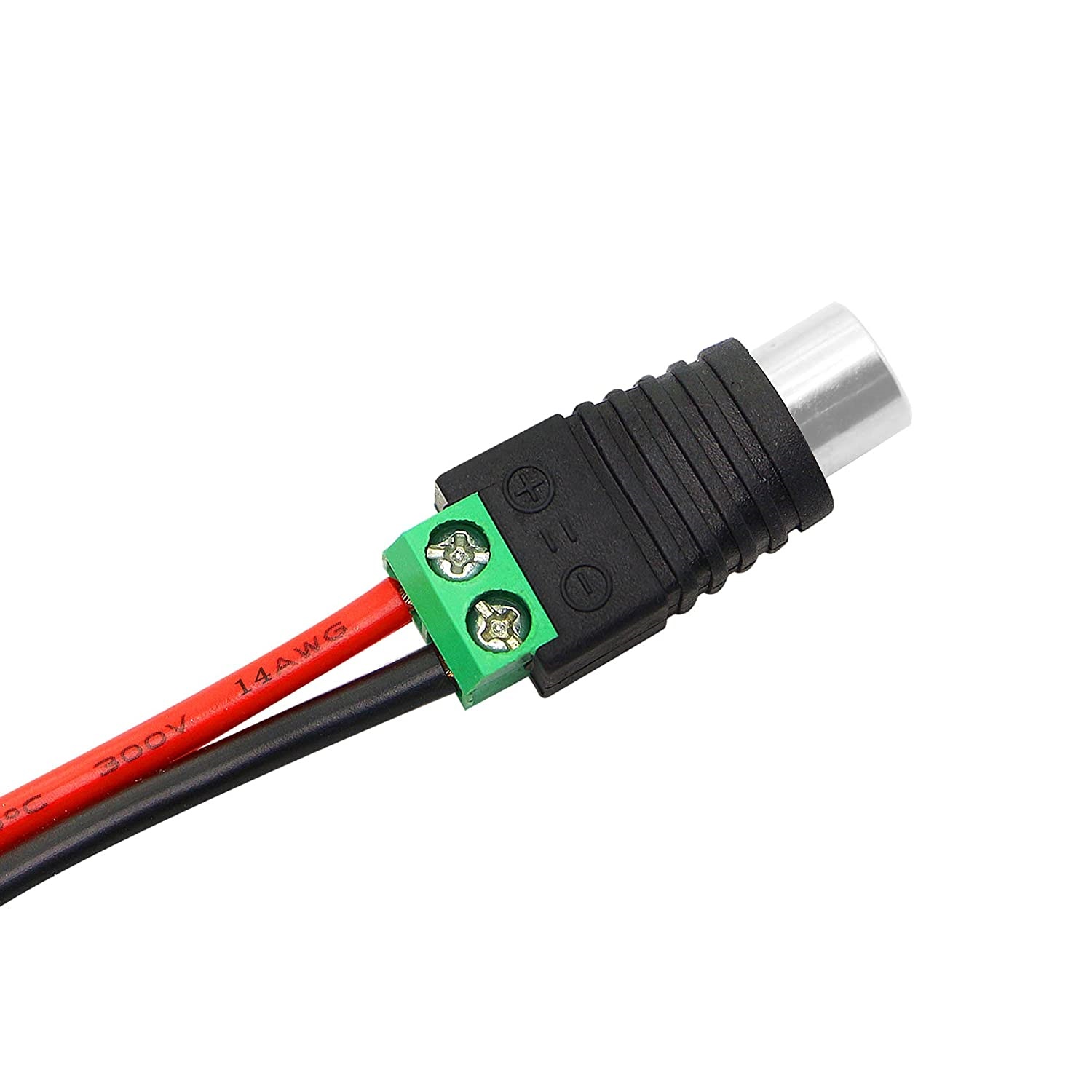 Conector RCA hembra Terminal de tornillo  Negro