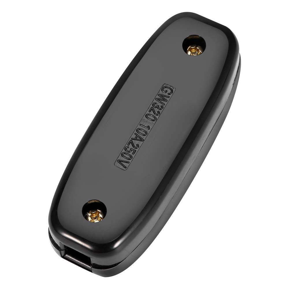 Interruptor LED pasante aereo unipolar lampara 250V 10A  Negro