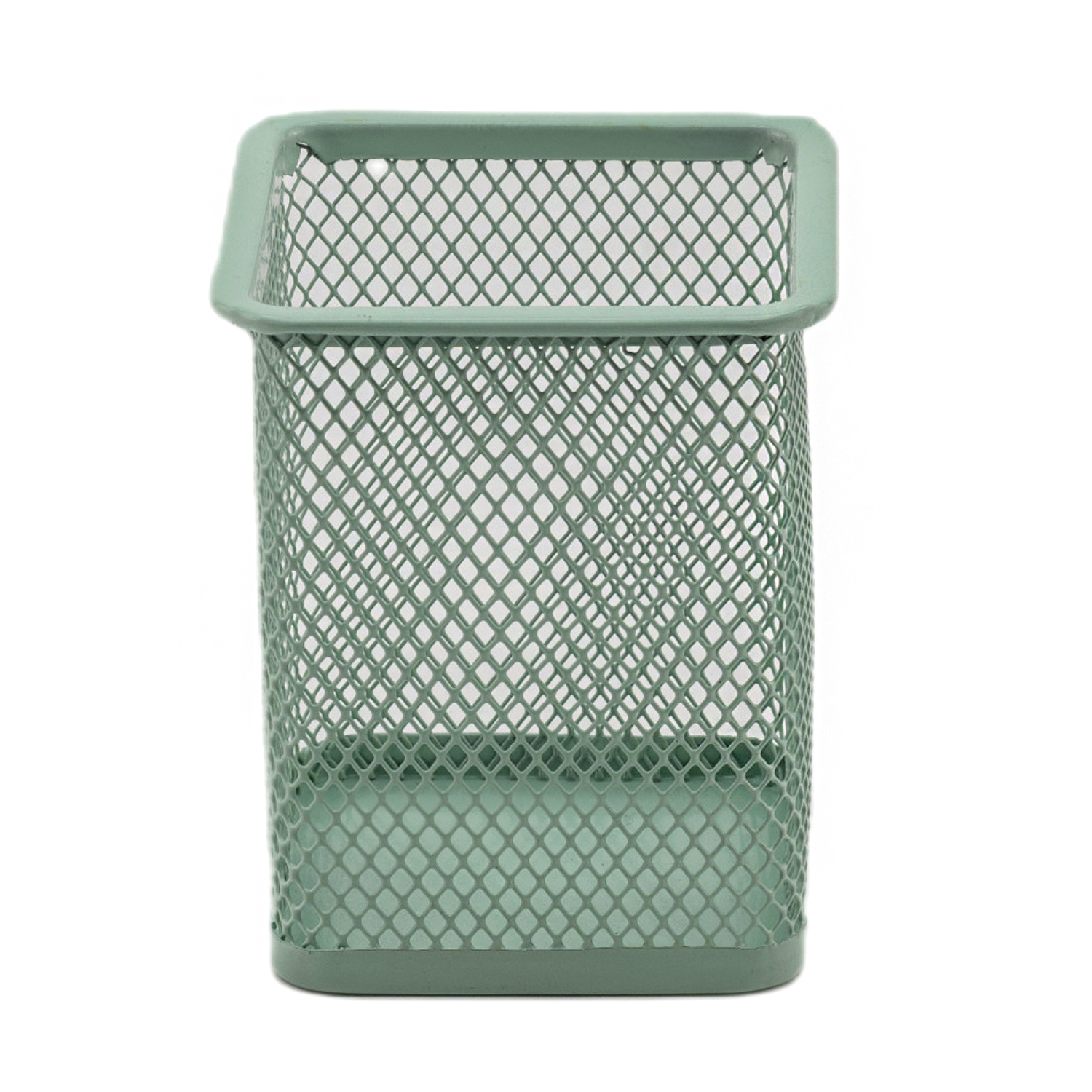Portalapices rectangular de metal  Verde claro