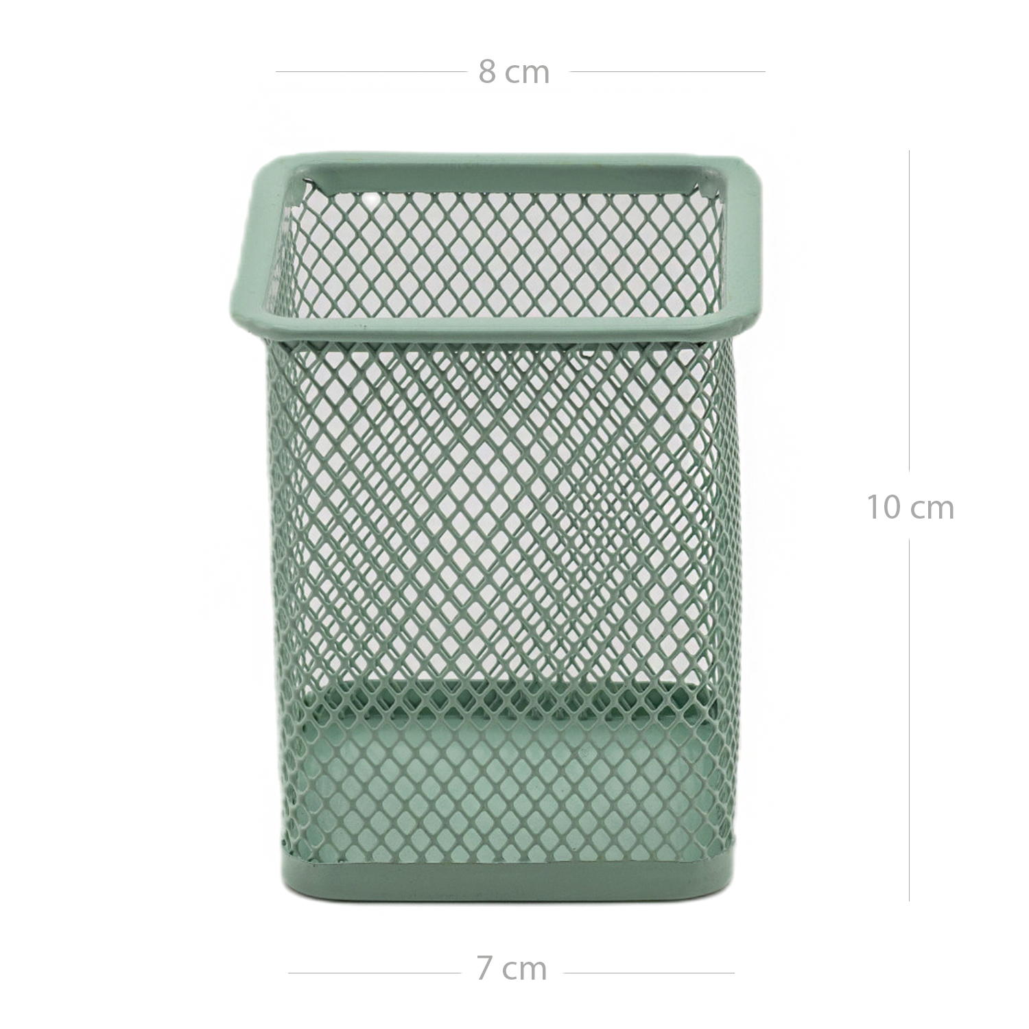 Portalapices rectangular de metal  Verde claro