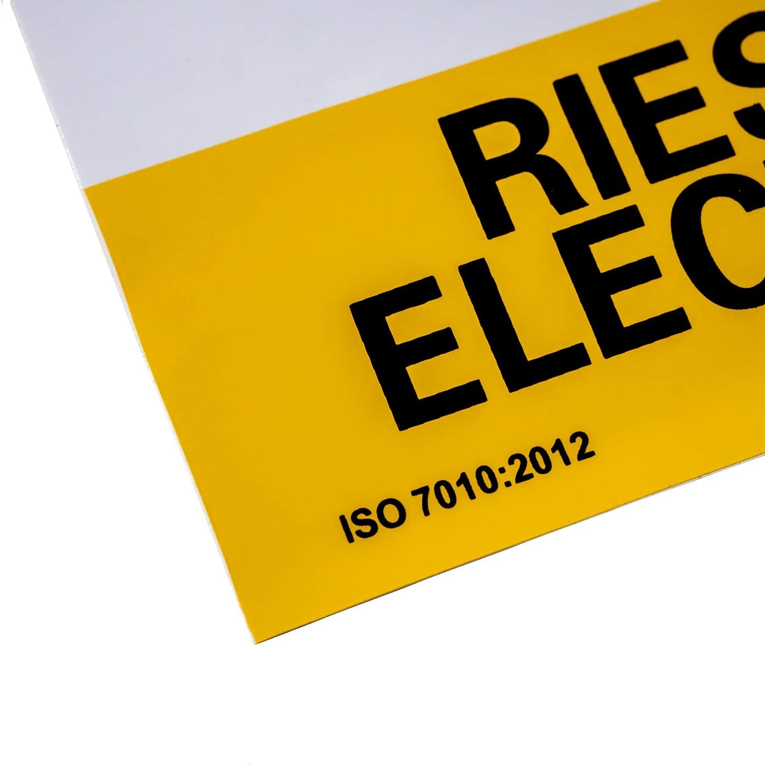 Señal Riesgo Electrico PVC 40x30 cm  Amarillo