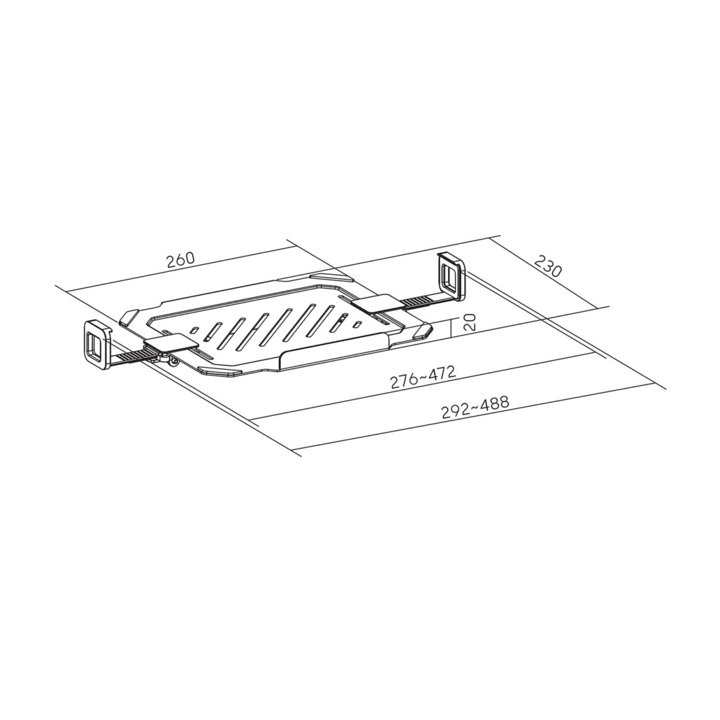 Soporte Universal para Portátil de 12-17 para mesa  Negro