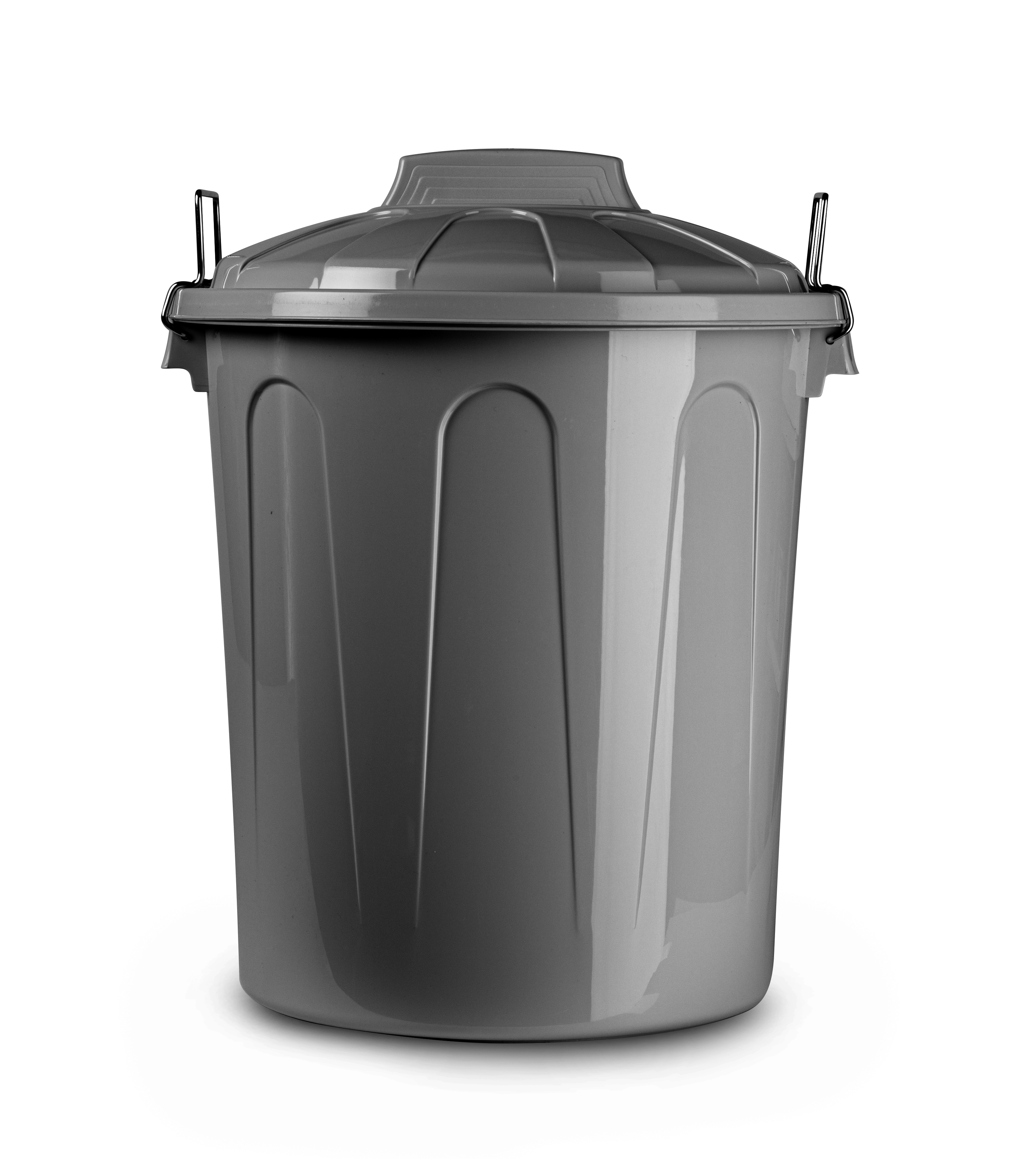 Cubo basura plastico comunidad con tapa 21 Litros Antracita