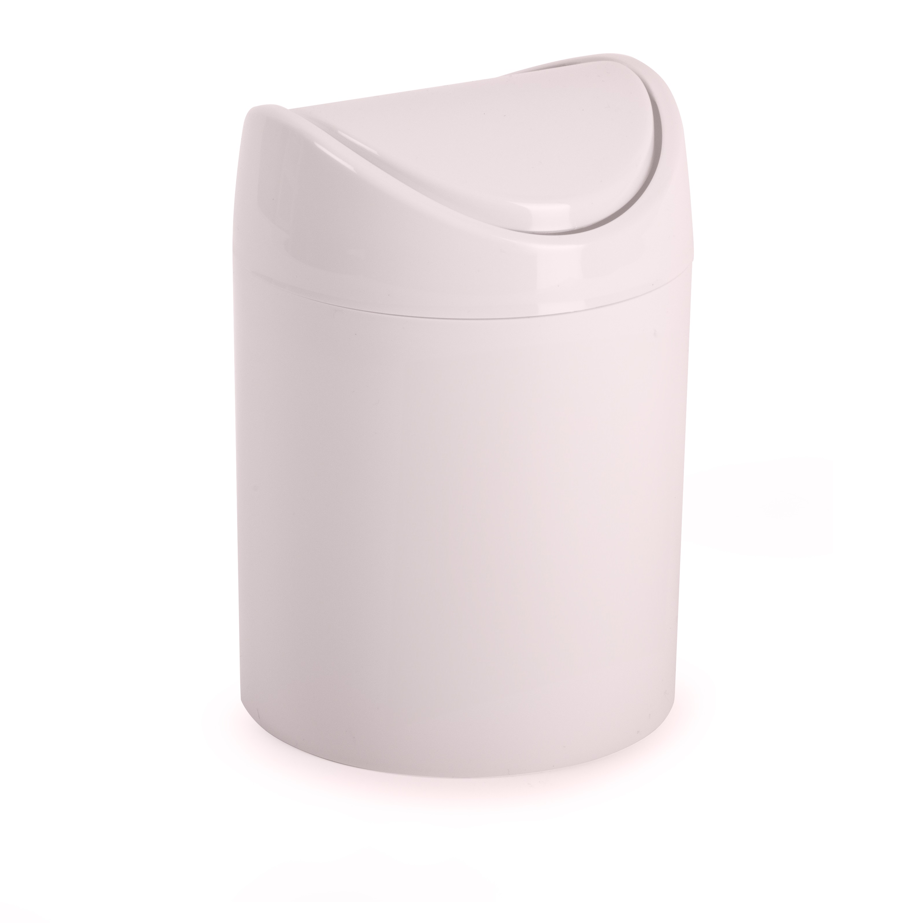 Papelera basculante plástico para mesa 1.4 Litros Rosa claro
