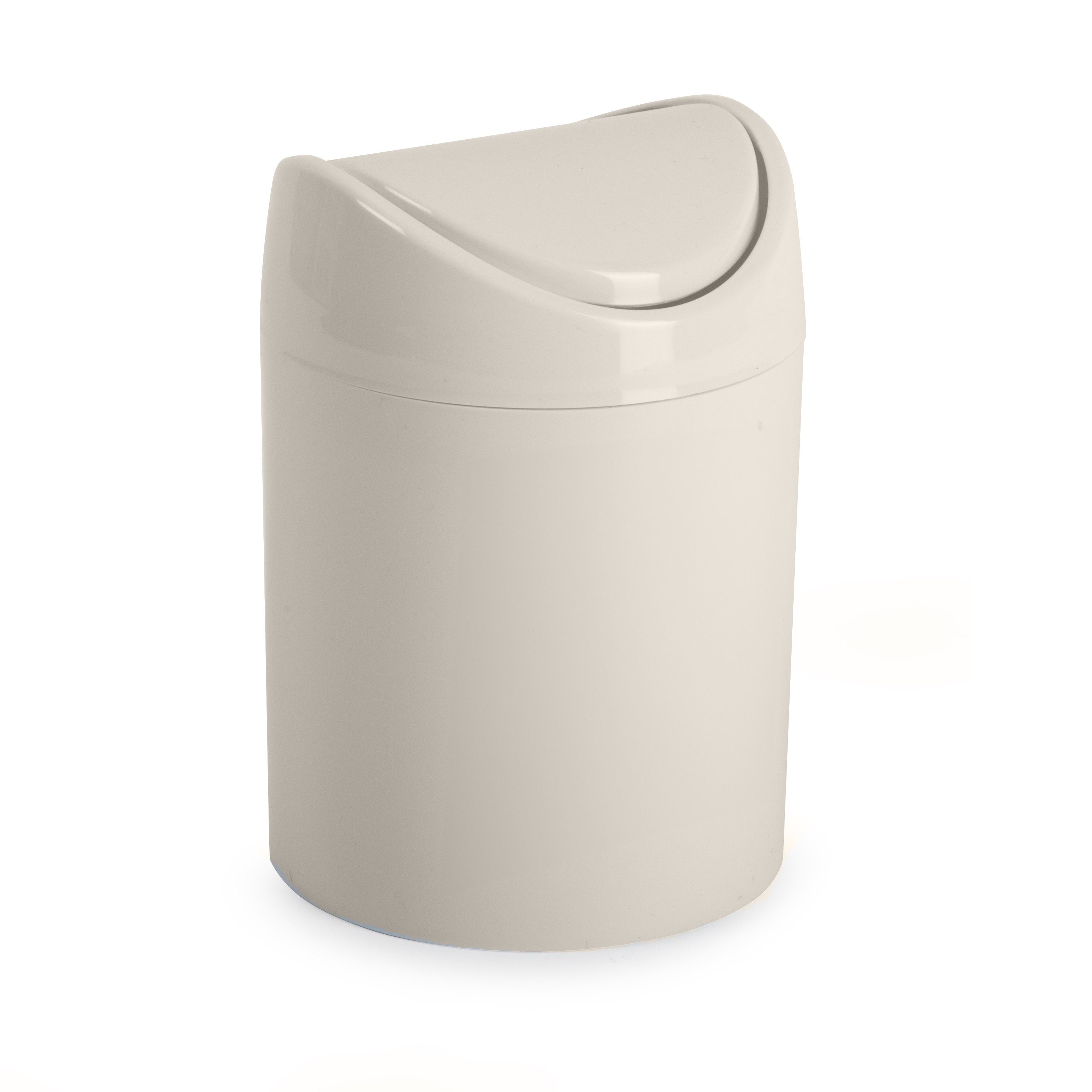Papelera basculante plástico para mesa 1.4 Litros Beige