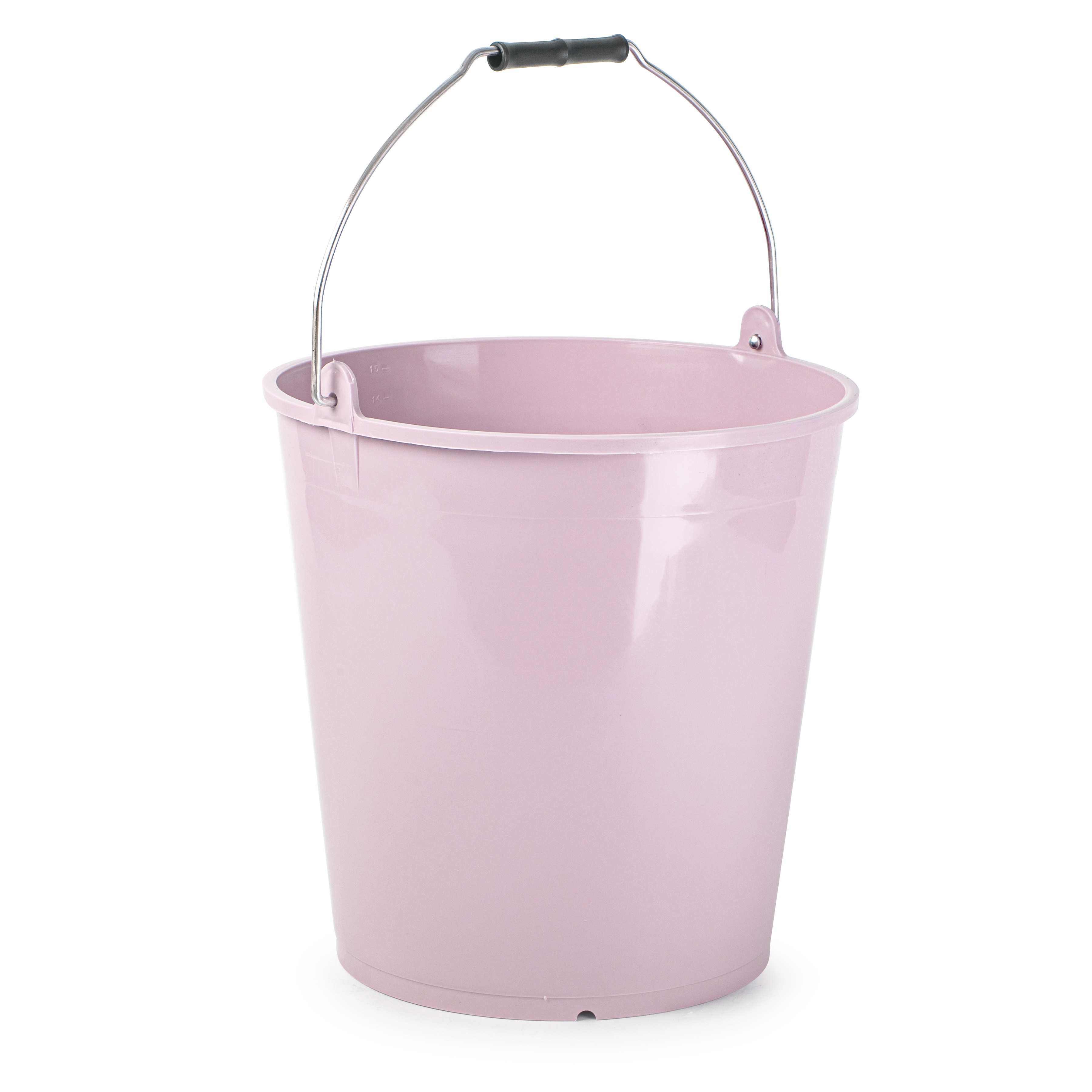 Cubo plastico reciclado engomados 15 Litros Rosa claro