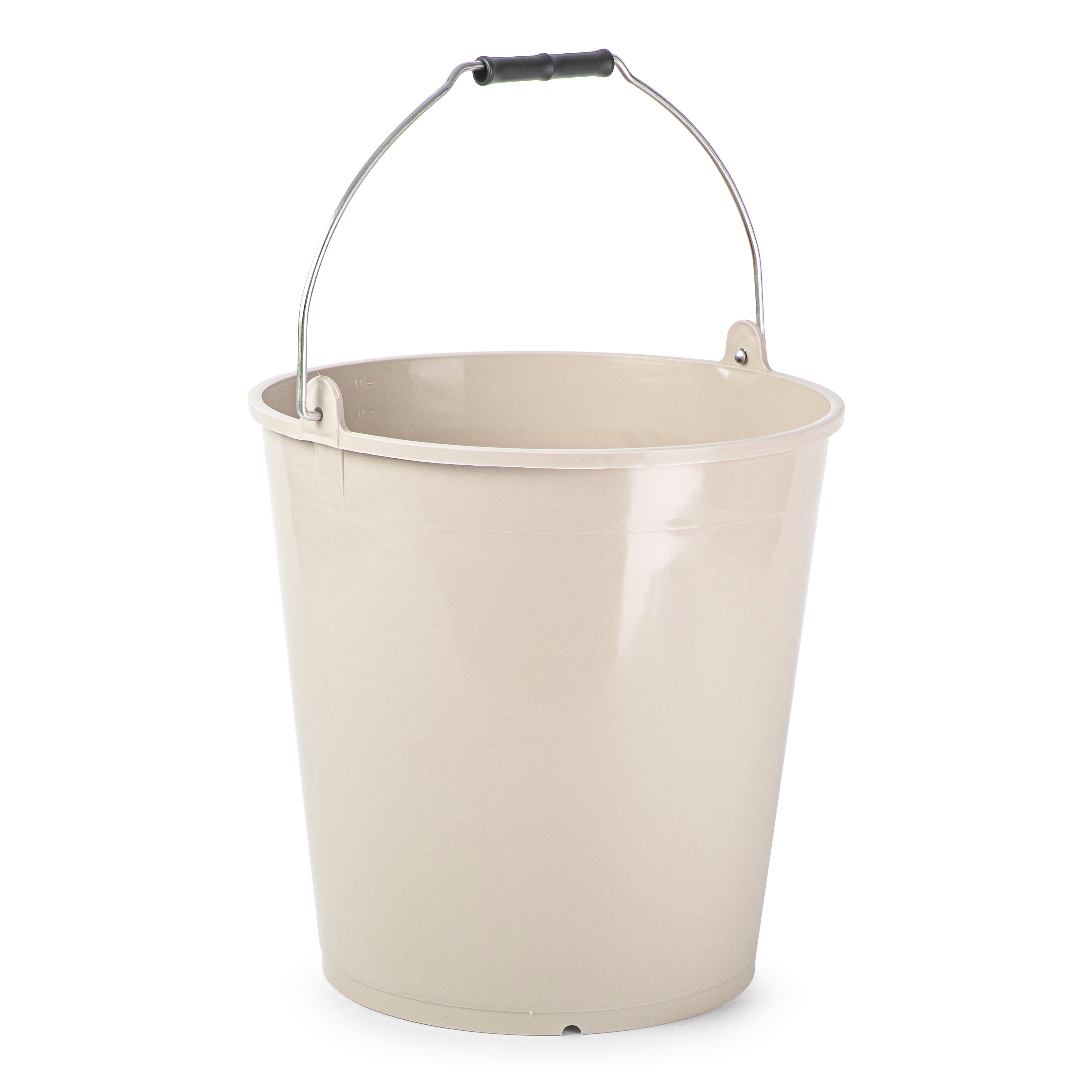 Cubo plastico reciclado engomados 15 Litros Beige