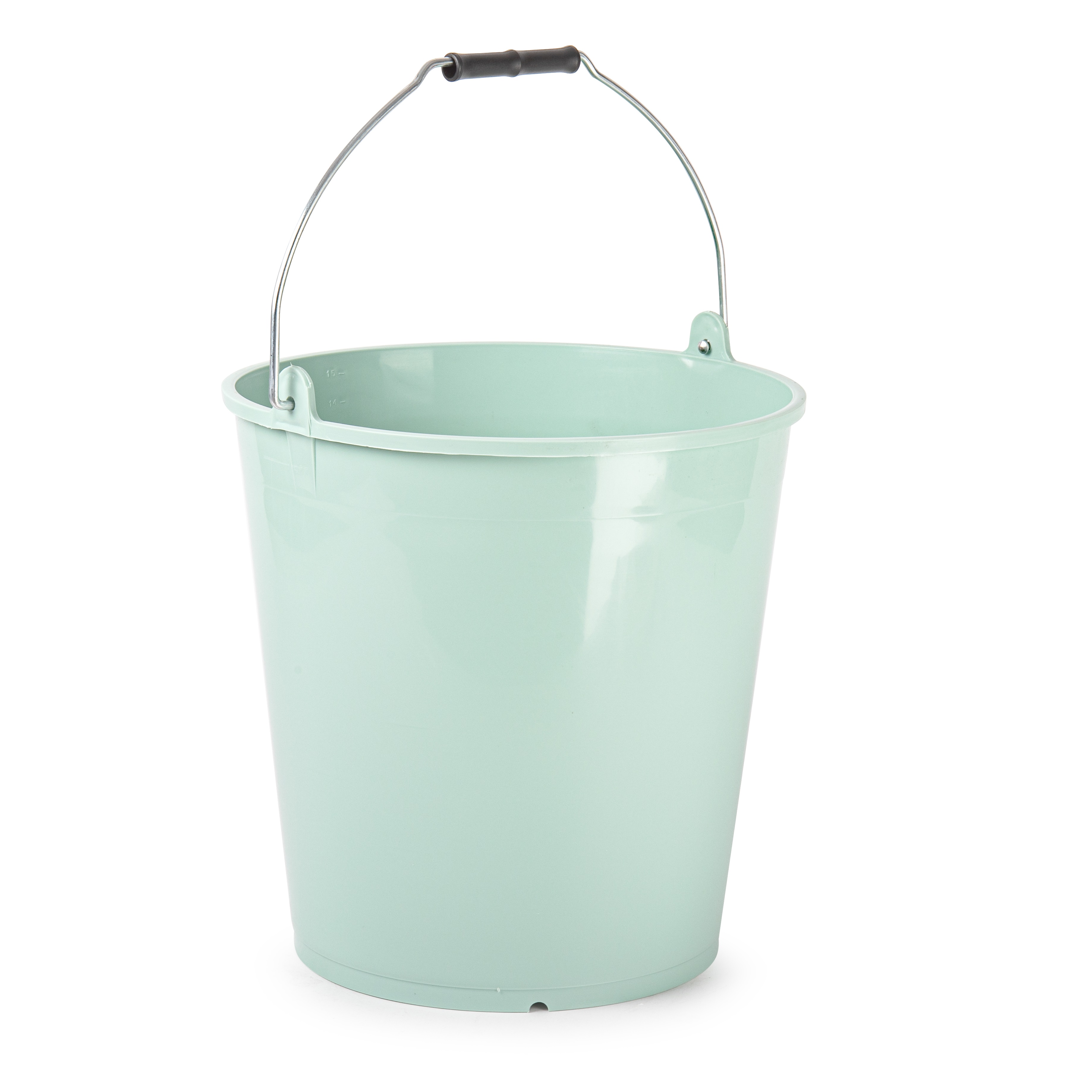 Cubo plastico reciclado engomados 15 Litros Verde claro