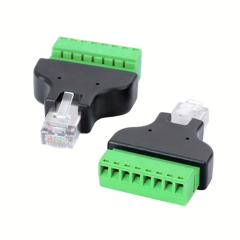 Conector de red RJ45 CAT6 terminal de tornillo macho  Negro