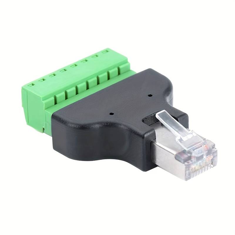 Conector de red RJ45 CAT6 terminal de tornillo macho  Negro