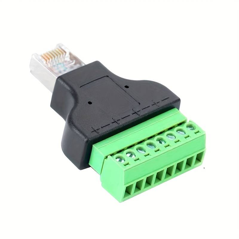 Conector de red RJ45 CAT6 terminal de tornillo macho  Negro