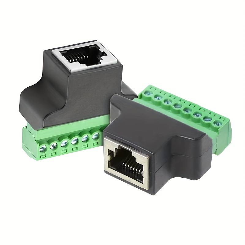 Conector de red RJ45 CAT6 terminal de tornillo hembra  Negro