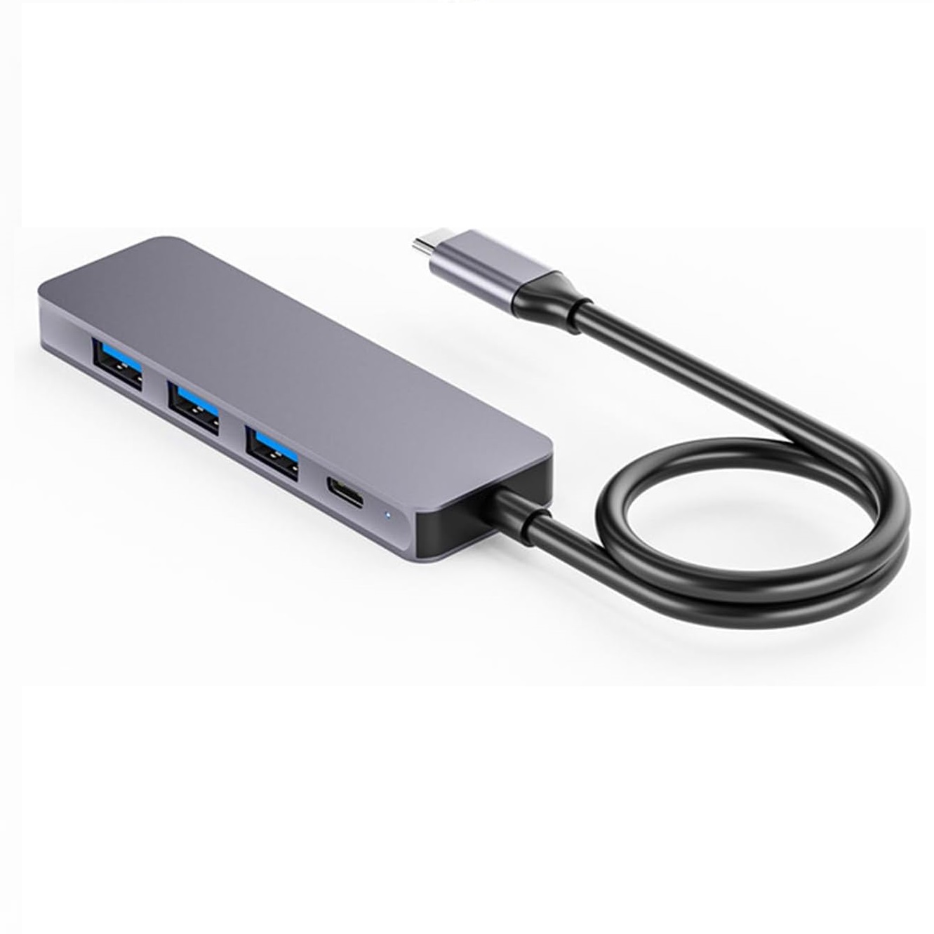 Hub USB C con 5 puertos 5V 2A  Plateado