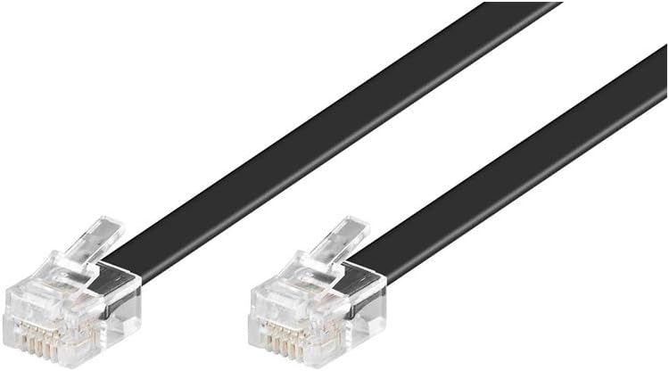 Cable Telefónico de 3m para teléfonos fijos/Enchufe de Fax, Modem, Rúter, Inter