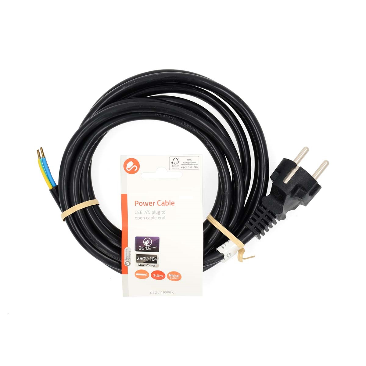 Cable de alimentacion para plancha 3 M Negro