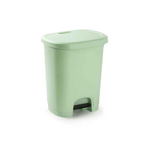 Cubo basura plastico apertura pedal 8 Litros Verde