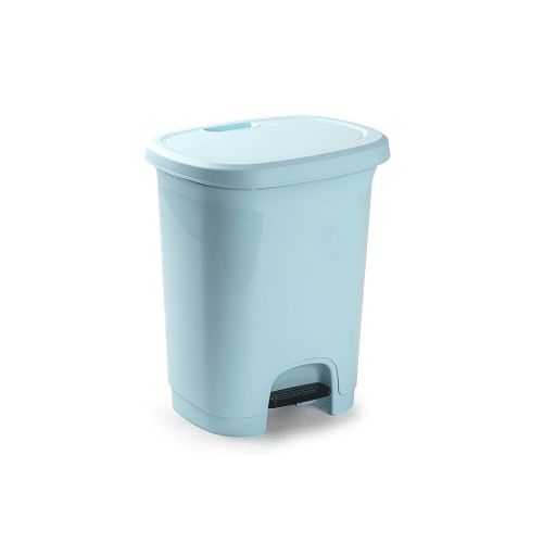 Cubo basura plastico apertura pedal 8 Litros Azul