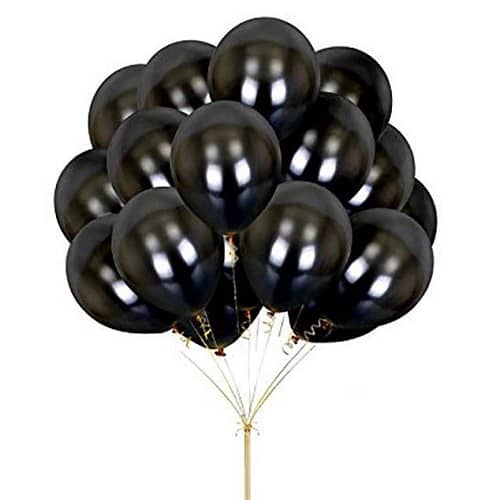 Globo de latex (10 uds) 30 cm Negro