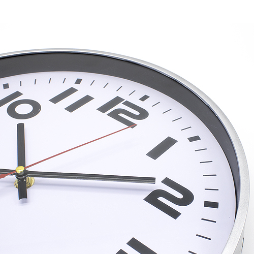 Reloj de pared 30 cm Plateado