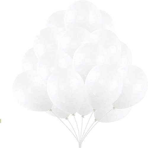 Globo de latex (10 uds) 30 cm Blanco