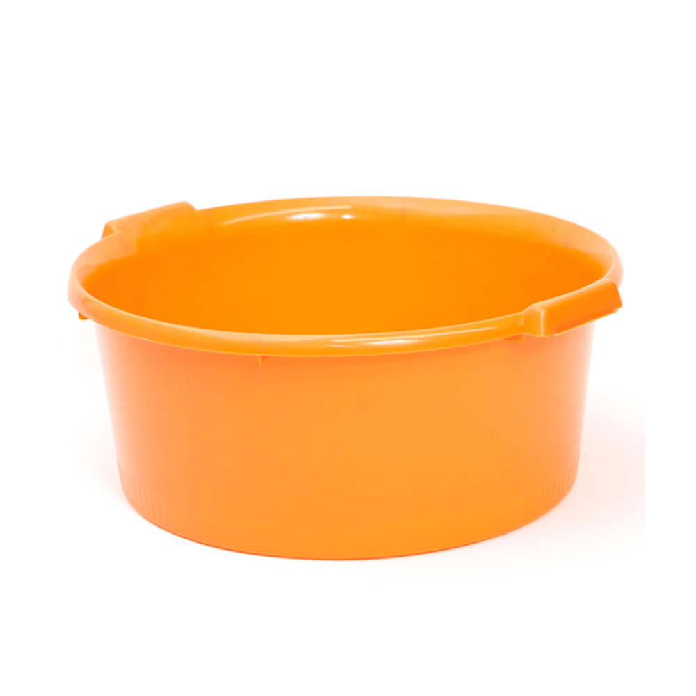 Barreño de plastico redondo con asas 12 Litros Naranja