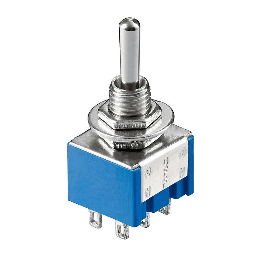 Interruptor 6 pin con palanca on-off-on  Gris