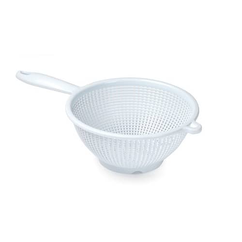 Escurridor verduras con mango plastico 22 cm Blanco