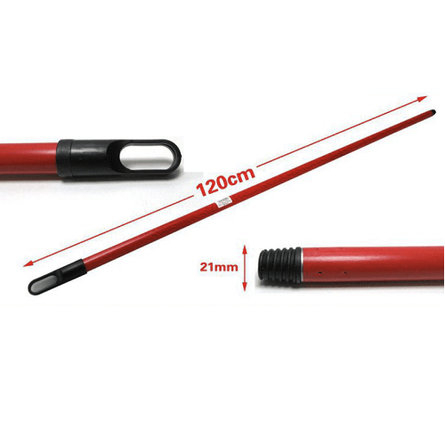 Palo universal metalico cepillo barrer fregona 120 cm Rojo