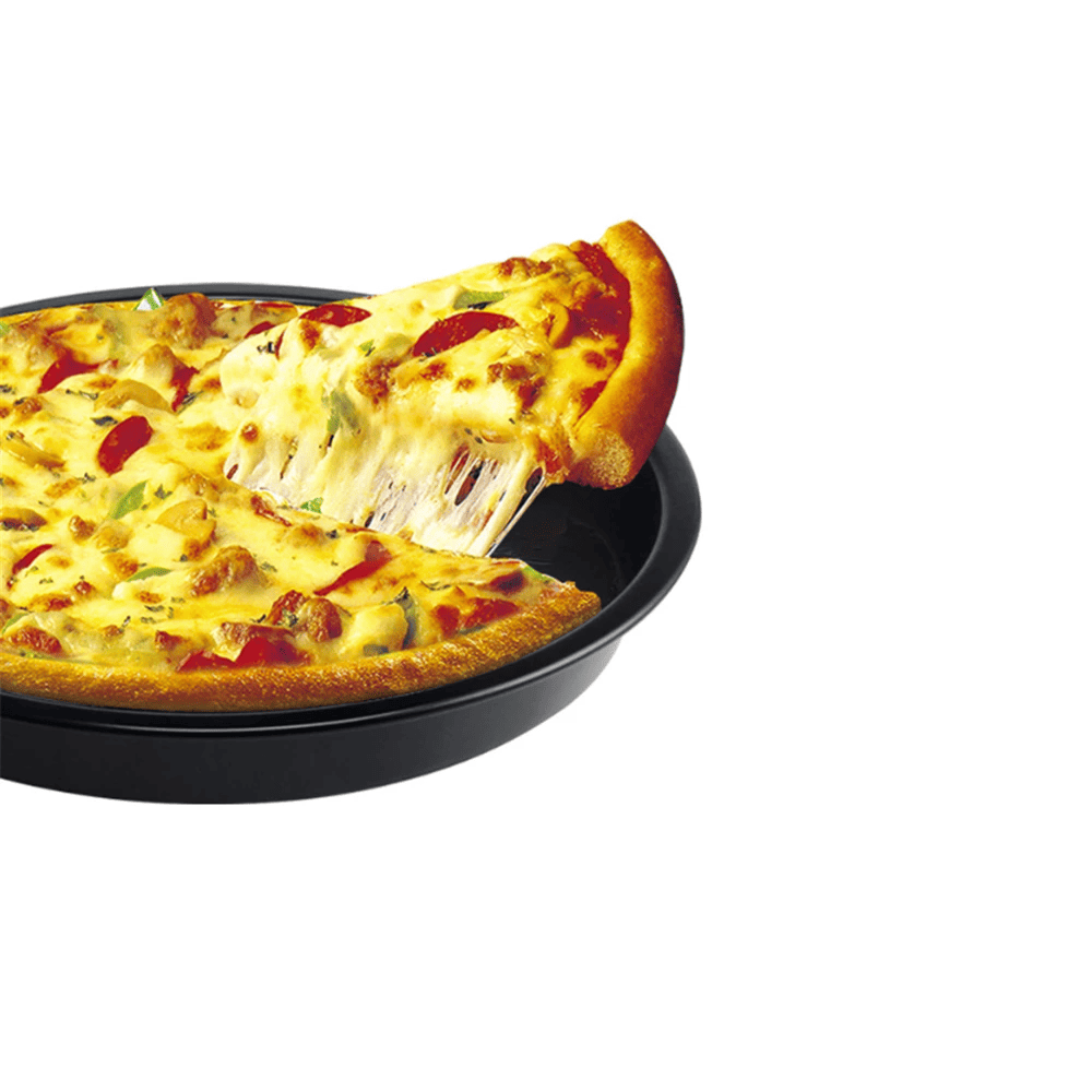Bandeja Pizza Horno Redonda Antiadherente 35 cm Negro