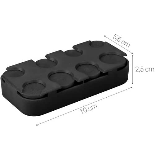 Portamonedas Compacto con clasificador de 8 monedas  Negro
