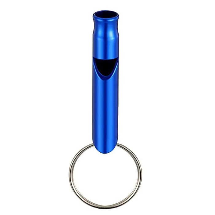Silbato de supervivencia emergencia para llavero  Azul